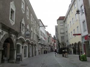 Ulica Enge Gasse w Steyr w Austrii