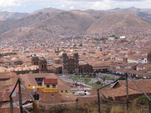 Widok na Cusco z punktu widokowego pod kościołem Św. Krzysztofa