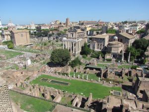 Widok z Palatynu na Forum Romanum