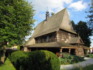 Modrzewiowy kościół drewniany w Gidlach
