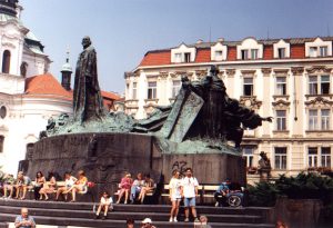 Pomnik na Nowym Rynku w Pradze