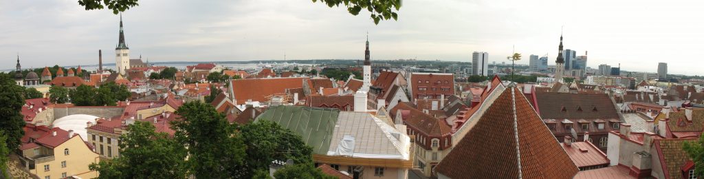 Panorama Tallina w Estonii