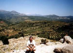 Widok z Cytadeli w Mykenach w Grecji