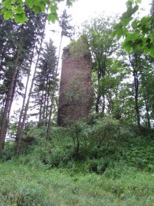 Wieża zamku w Czarnym Borze
