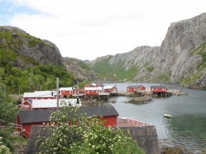 Nusfjord na Lofotach w Norwegii